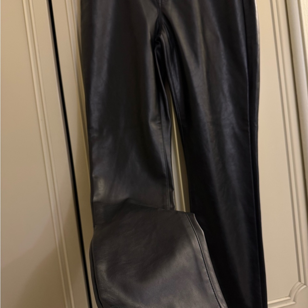 Gap Denim - Black Faux Leather Pants - SIZE 4/27R - Soft Interior Lining